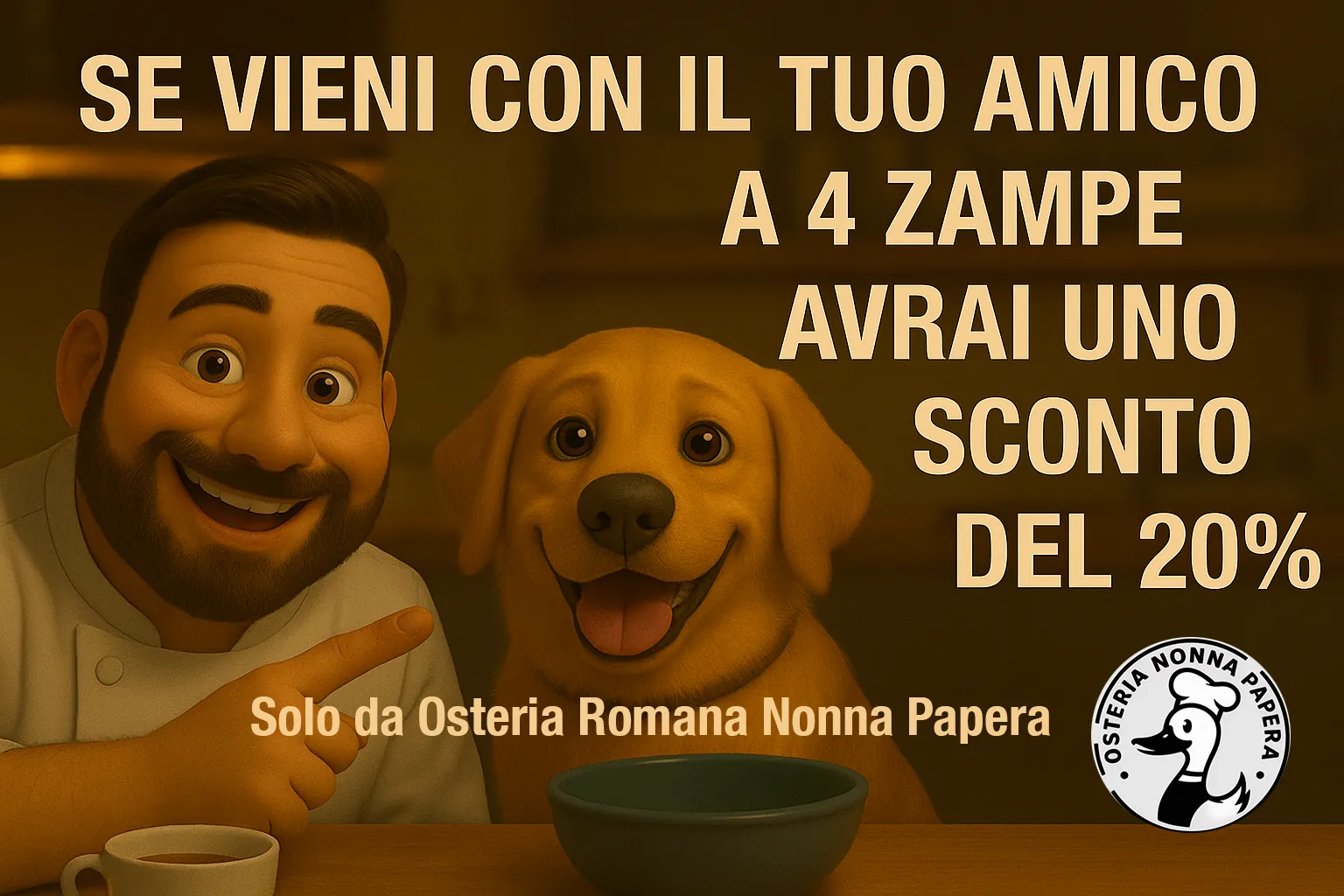 Sconto con amico a 4 zampe